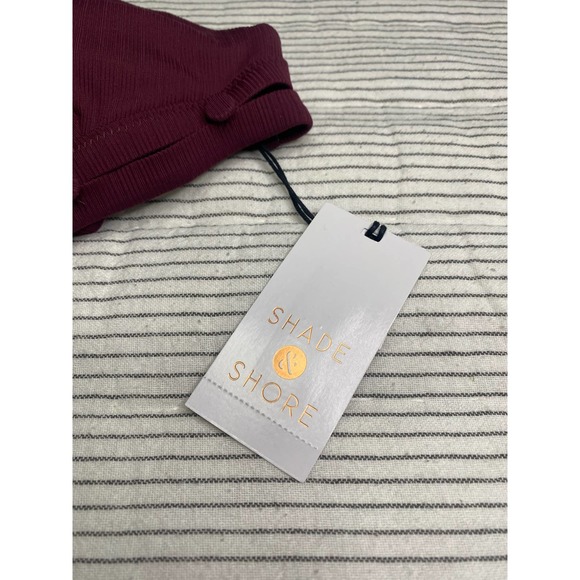 NWT Shade and Shore Burgundy Bikini Top Size Large - Picture 4 of 5